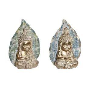 Ανατολική φιγούρα Βούδα παλαιωμένη DKD Home Decor image-0