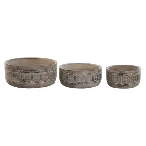 Ινδικό τραπέζι διακόσμησης DKD Home Decor 30,5x30,5x12,7 cm (x3) image-1