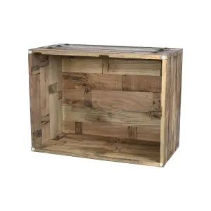 Mesa baja de pino de madera reciclada DKD Home Decor 78x59x41 cm image-2