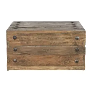 Mesa baja de pino de madera reciclada DKD Home Decor 78x59x41 cm image-0
