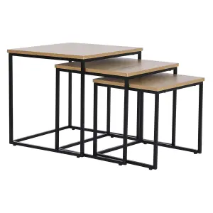 MDF side table DKD Home Decor 45x45x45 cm (x3) image-1