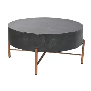 Aluminium and mango wood coffee table DKD Home Decor 90x90x45 cm