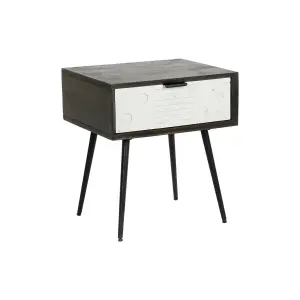 Μεταλλικό κομοδίνο από ξύλο μάνγκο DKD Home Decor Wengue image-0