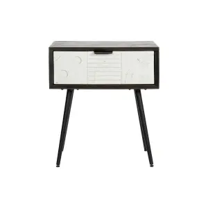 Μεταλλικό κομοδίνο από ξύλο μάνγκο DKD Home Decor Wengue image-1