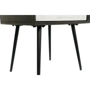 Μεταλλικό κομοδίνο από ξύλο μάνγκο DKD Home Decor Wengue image-2