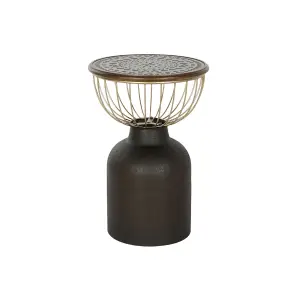 Μικρό τραπέζι από μέταλλο και έλατο DKD Home Decor image-0