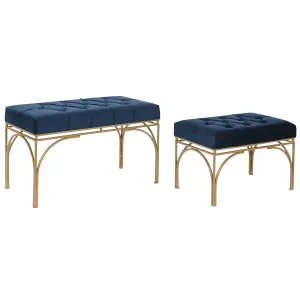 Metal bench DKD Home Decor (x2) image-2