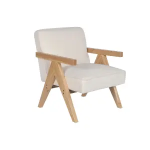 Polyester wood armchair DKD Home Decor 64x66x79 cm image-2