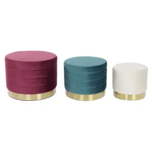 Αναπαυτικό σκαμνί από βελονιά και MDF ξύλο DKD Home Decor image-0