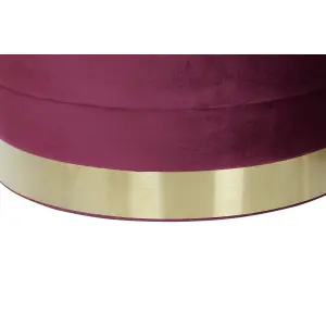 Αναπαυτικό σκαμνί από βελονιά και MDF ξύλο DKD Home Decor image-2