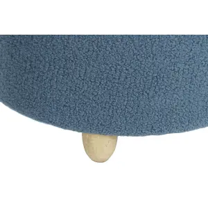 Polyester wooden pouf DKD Home Decor 50x50x45 cm (x2) image-1