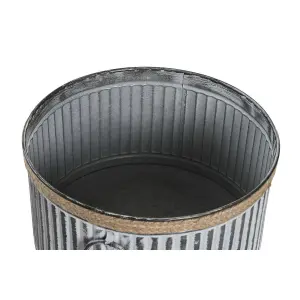 Pot de fleurs corde vintage usé DKD Home Decor 38x38x21 cm (x2) image-2