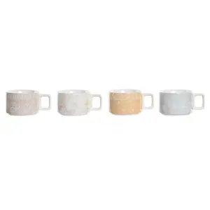 Κούπα καφέ μεταλλική μπαμπού δολομίτης DKD Home Decor (x4) image-0