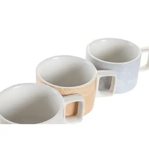 Κούπα καφέ μεταλλική μπαμπού δολομίτης DKD Home Decor (x4) image-3