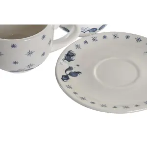 Κούπα με πιατάκι από μέταλλο ντολομίτη DKD Home Decor image-3