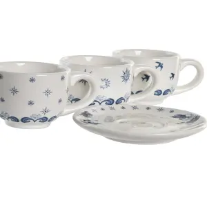 Κούπα με πιατάκι από μέταλλο ντολομίτη DKD Home Decor image-2