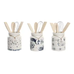 Δοχείο για σκεύη κουζίνας από ξύλο MDF DKD Home Decor 12x12x25 cm (x3) image-0