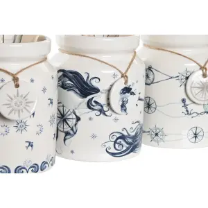 Δοχείο για σκεύη κουζίνας από ξύλο MDF DKD Home Decor 12x12x25 cm (x3) image-2