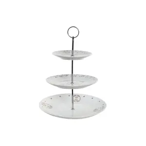 Καλάθι φρούτων από πορσελάνη και μέταλλο DKD Home Decor image-0