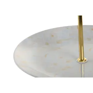 Καλάθι φρούτων από πορσελάνη και μέταλλο DKD Home Decor image-1