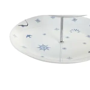 Καλάθι φρούτων από πορσελάνη και μέταλλο DKD Home Decor image-1