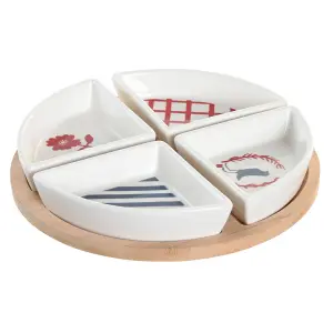 Σετ πιάτων από κεραμικό Μεσογείου σπίτια DKD Home Decor image-1
