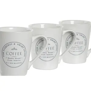 Φλιτζάνι με πιατάκι από μεταλλικό πηλό DKD Home Decor 300 ml 14x14x31 cm 12,5x9,5x10,5 cm (x5) image-1