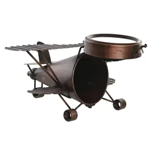 Horloge de table avion en verre aluminium fer DKD Home Decor (x2) image-1