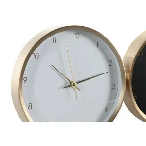 Ρολόι τραπεζιού από αλουμίνιο DKD Home Decor (x2) image-1