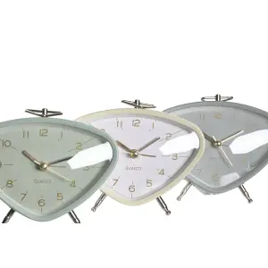 Zegar budzik wykonany z metalu i PVC styl vintage DKD Home Decor 11,5x4x10 cm (x3) image-2