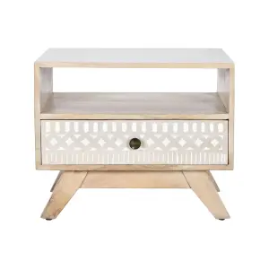 Mango wood bedside table DKD Home Decor image-0