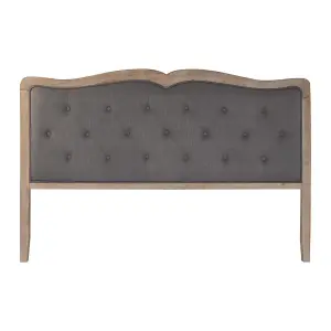 Kopfteil aus Gummibaumholz und Leinen DKD Home Decor 160x10x120 cm image-0