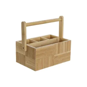 Σετ μαχαιροπίρουνα από μπαμπού DKD Home Decor image-0