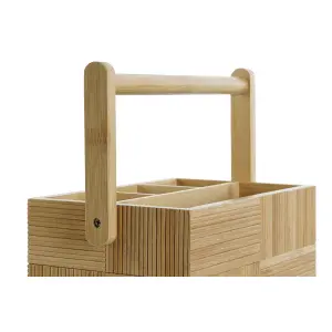 Σετ μαχαιροπίρουνα από μπαμπού DKD Home Decor image-2