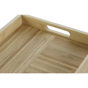 Μπαμπού δίσκος DKD Home Decor Naturel 43x27x4,5 cm image-2