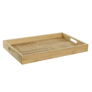 Μπαμπού δίσκος DKD Home Decor Naturel 43x27x4,5 cm image-0