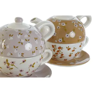 Théière dolomite DKD Home Decor 750 ml (x2) image-3