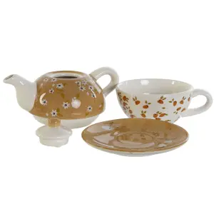 Théière dolomite DKD Home Decor 750 ml (x2) image-1