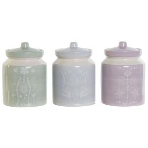 Box DKD Home Decor Dolomite 12x12x16 cm (x3)