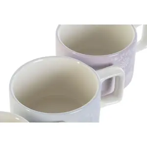 Tasse à café métal bambou dolomite DKD Home Decor (x4) image-3