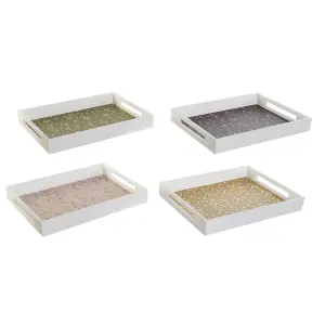 Plateau bois MDF DKD Home Decor 40x30x5 cm (x4) image-0