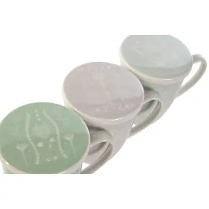 Kop med filter til infusioner i rustfrit stål og porcelæn DKD Home Decor (x3) image-3