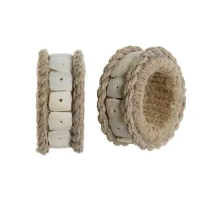 Jute-Serviettenring mit Aluminiumharz DKD Home Decor 6x3x6 cm (x4) image-2