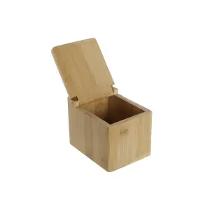 Αλατοπίπερο με καπάκι από μπαμπού DKD Home Decor 10x13x10 cm image-2