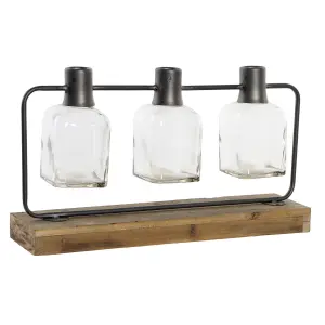 Βάζο από ξύλο παουλόνανθος DKD Home Decor 49x11x27 cm (x3) image-1