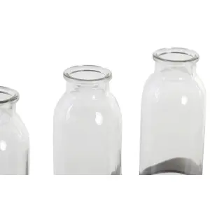 Μεταλλικό βάζο γυάλινο DKD Home Decor 45x11x22 cm (x3) image-2