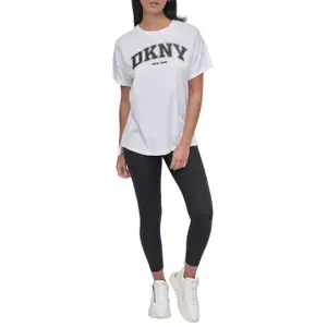 T-Shirt Dkny Arched Varsity Glitter Logo image-0