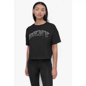 T-Shirt Dkny Arched Varsity Rhinestone Ombre image-0