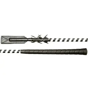 Horse riding whip for horse in leather Döbert image-0