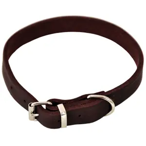 Collier pour chien réglable en cuir Dogman Lina image-0